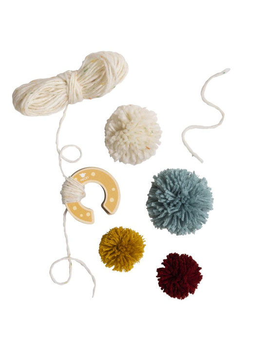 Zestaw kreatywny do tworzenia pomponów, drewniana zabawka dla dzieci Micki