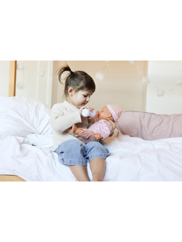 Duża lalka Sara 40cm bobas który je i robi siusiu, zabawka Lillan & Friends