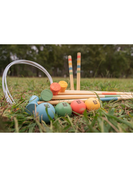 BS Toys, drewniany zestaw do Krokieta