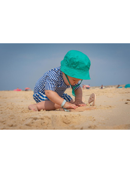 BS Toys, zestaw drewnianych foremek do piasku