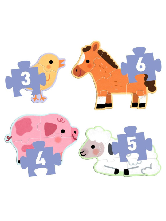 Puzzle progresywne FARMA 3/4/5/6 elem. DJ07153