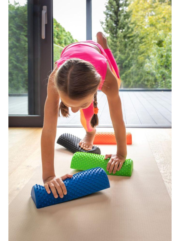 TULLO fizjo Półwałek do masażu sensoryczny z kolcami Czarny