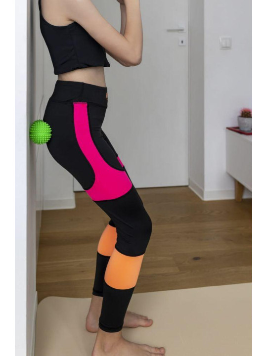 TULLO fizjo Jeżyk "Duoball" do masażu i rehabilitacji czarny