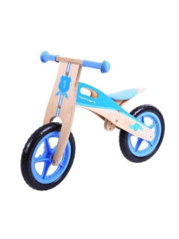 Rowerek biegowy dla dzieci- niebieski bigjigs toys - drewniany jeździk, zabawka dla 3 latka