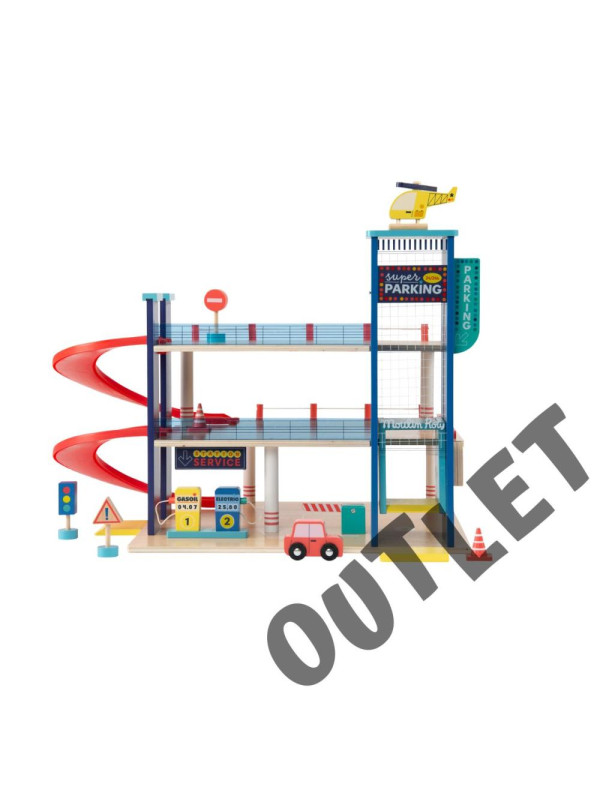 Drewniany piętrowy parking i warsztat 725730