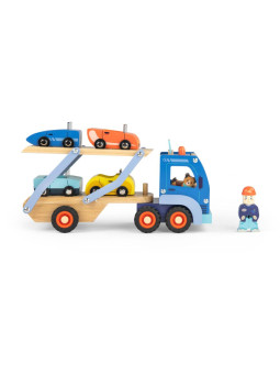 Drewniana laweta z samochodzikami 725736