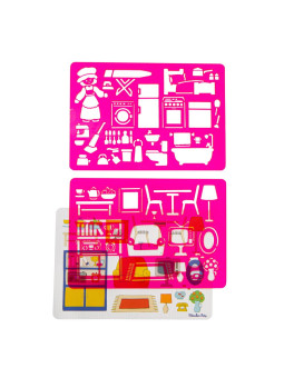 Zestaw 2 plastikowych szablonów- dom 713603