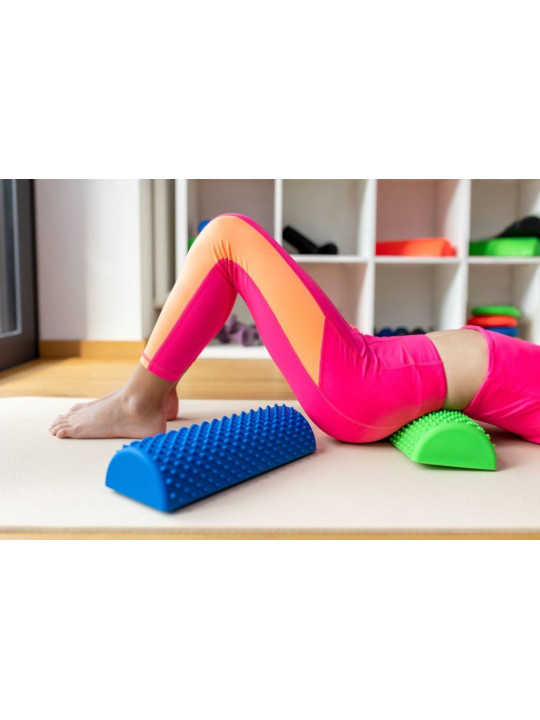 TULLO fizjo Półwałek do masażu sensoryczny z kolcami niebieski