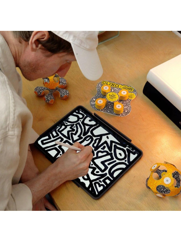 Komplet klocków magnetycznych, motyw artystyczny Tiny&Mighty