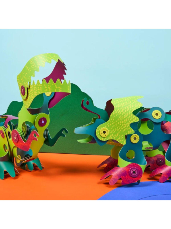 Clixo, zestaw klocków magnetycznych z motywem DINO, 36 elementów