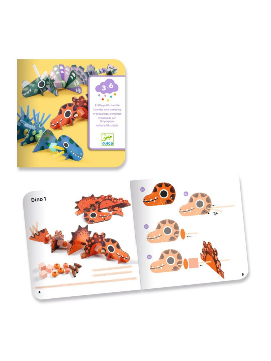 Zestaw art. nawlekanie - DINOZAURY DJ00083