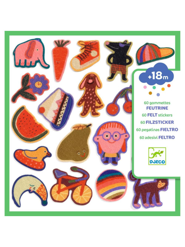 Filcowe naklejki dla maluchów ŚMIESZKI DJ00951