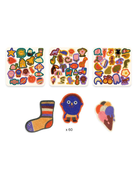Filcowe naklejki dla maluchów ŚMIESZKI DJ00951