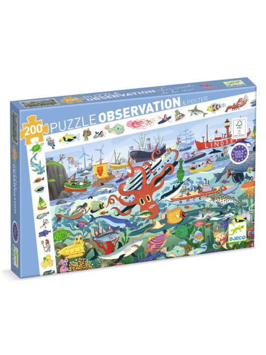 Puzzle obserwacja SEKRETY MORZA 200 elem. DJ07460