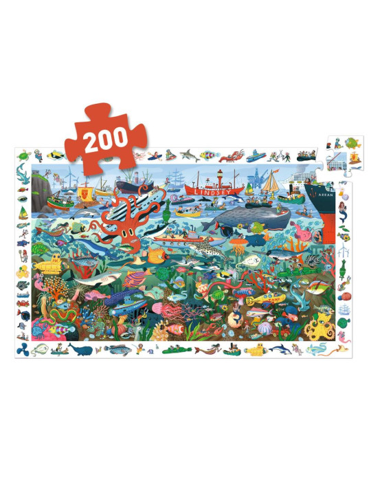 Puzzle obserwacja SEKRETY MORZA 200 elem. DJ07460