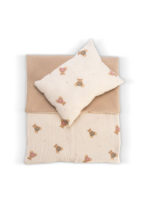 Pościel w_misie do łóżeczka dla lalki Asi 3991105