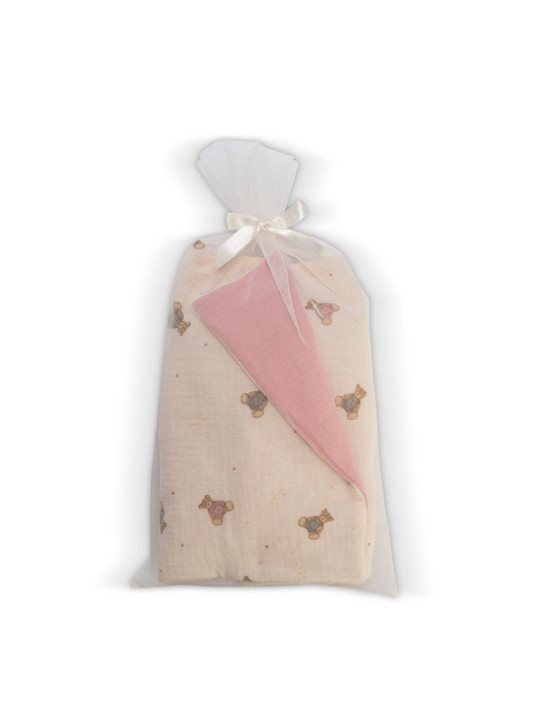 Pościel w_misie do łóżeczka dla lalki Asi 3991104