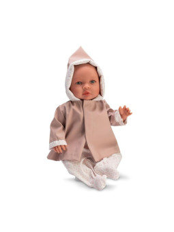 Lalka Leo w płaszczu przeciwdeszczowym ASI 0188120 - Dziewczynka, 46 cm, Brzuszek: Miękki, Kolor oczu: Niebieski