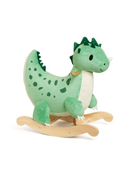 CLASSIC WORLD Miękki Pluszowo-Drewniany Bujak Dinozaur na Biegunach