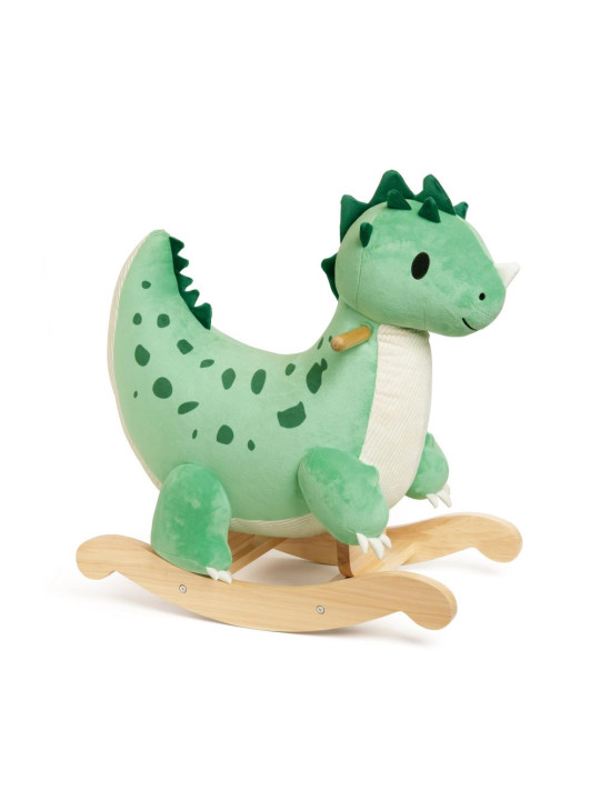 CLASSIC WORLD Miękki Pluszowo-Drewniany Bujak Dinozaur na Biegunach
