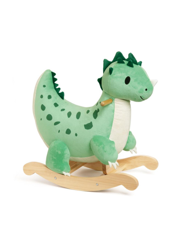 CLASSIC WORLD Miękki Pluszowo-Drewniany Bujak Dinozaur na Biegunach