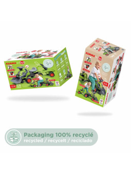 FALK Traktorek Jeździk Baby Claas z Koparką Łyżką i Przyczepą