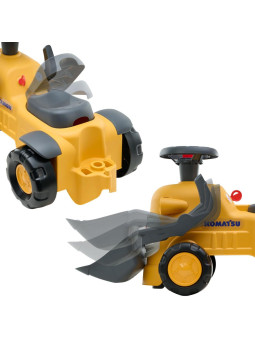 FALK Jeździk Traktor Koparka Komatsu z Łyżką i Klaksonem 1-3 Lat