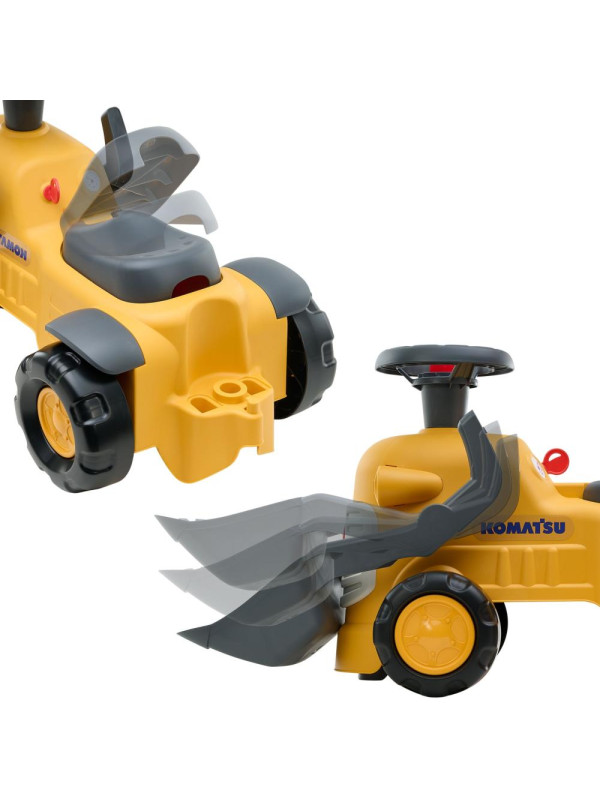 FALK Jeździk Traktor Koparka Komatsu z Łyżką i Klaksonem 1-3 Lat