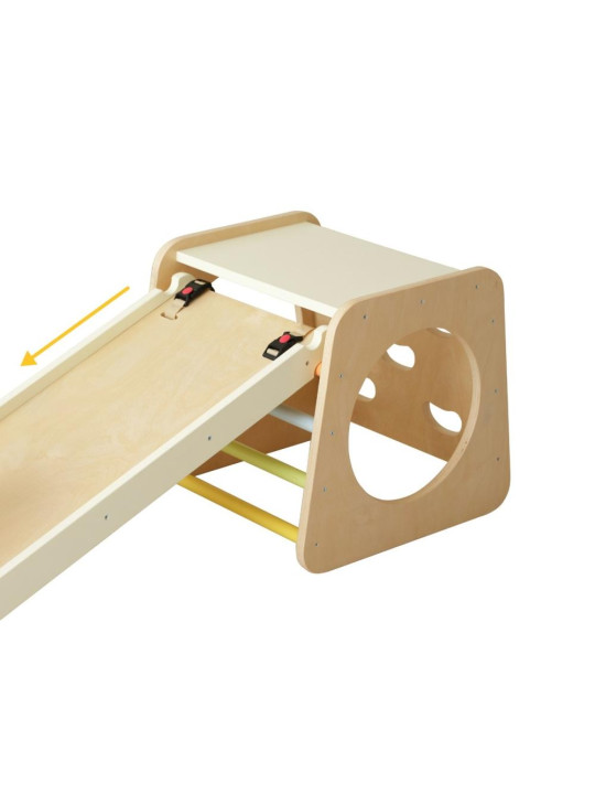 CLASSIC WORLD Drewniany Zestaw Wspinaczkowy Trójkąt Montessori 5w1 - Plac Zabaw Siłownia Indoor dla Dzieci