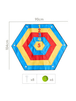 MASTERKIDZ Sześciokątna Tarcza Na Rzepy Rzut Do Celu Do Tablicy STEM