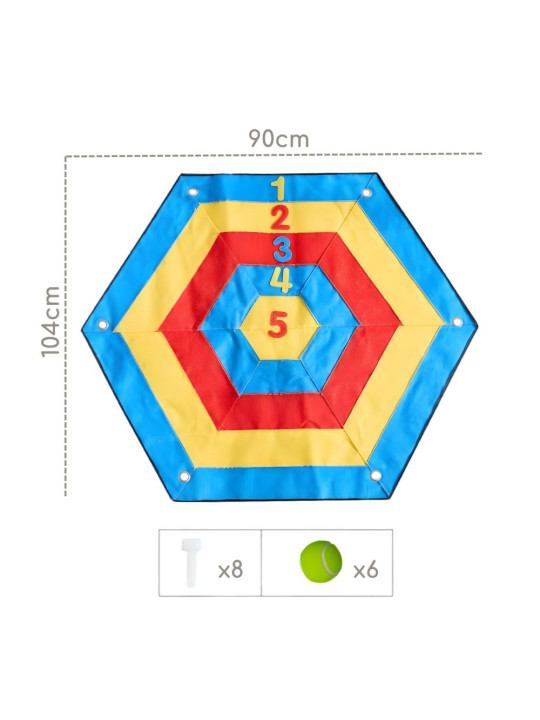 MASTERKIDZ Sześciokątna Tarcza Na Rzepy Rzut Do Celu Do Tablicy STEM