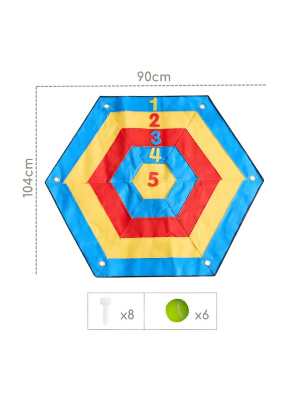 MASTERKIDZ Sześciokątna Tarcza Na Rzepy Rzut Do Celu Do Tablicy STEM