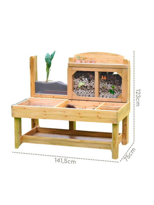 MASTERKIDZ Stół Obserwacyjny Ogrodowa Stacja Badawcza Owadów i Roślin