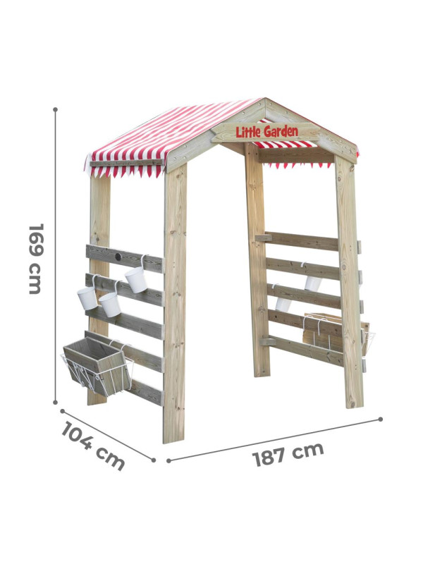 CLASSIC WORLD EDU Drewniana Brama Ogrodowa Pergola Kwietnik