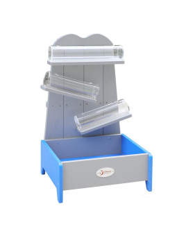 CLASSIC WORLD EDU Drewniana Kaskada Wodna Tor Wodny z Rurami i Zbiornikiem