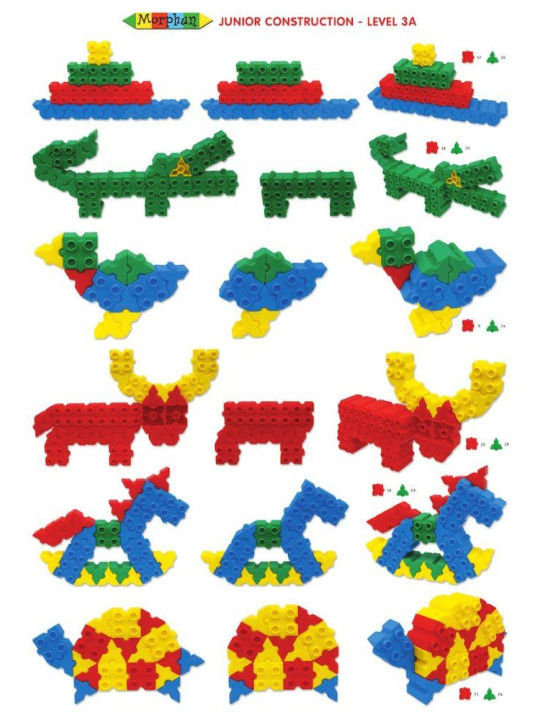 Morphun Zestaw klocków Zwierzątka, 252 el.
