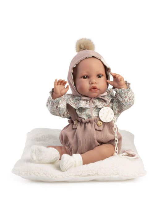 Lalka Erika z poduszką Antonio Juan 33019 - 42 cm, Brzuszek: Miękki, Kolor oczu: Brązowy