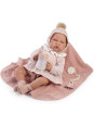 Lalka Lua z kocykiem i butelką Antonio Juan 33371 - 42 cm, Brzuszek: Miękki, Kolor oczu: Niebieski