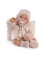 Lalka Pipa w sweterku z poduszką Antonio Juan 33392 - 42 cm, Brzuszek: Miękki, Kolor oczu: Niebieski