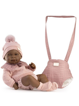 Lalka Indira mulatka z nosidłem Antonio Juan 50433 - Dziewczynka, 42 cm, Brzuszek: Winylowy, Kolor oczu: Brązowy