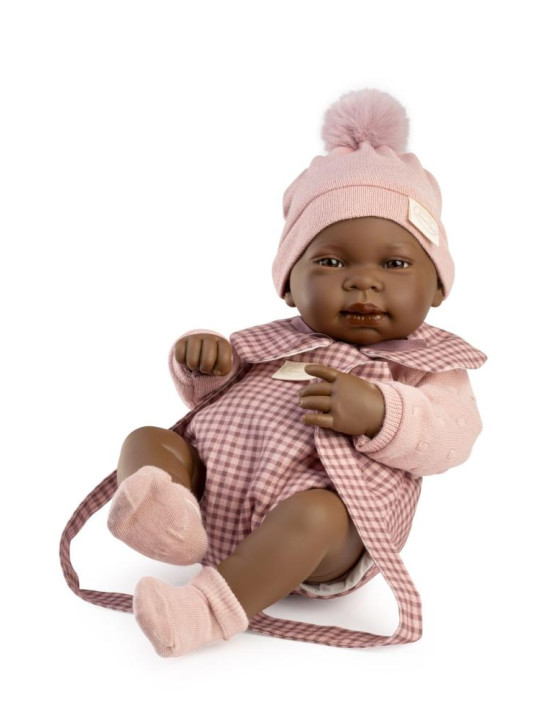 Lalka Indira mulatka z nosidłem Antonio Juan 50433 - Dziewczynka, 42 cm, Brzuszek: Winylowy, Kolor oczu: Brązowy