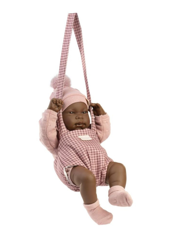 Lalka Indira mulatka z nosidłem Antonio Juan 50433 - Dziewczynka, 42 cm, Brzuszek: Winylowy, Kolor oczu: Brązowy