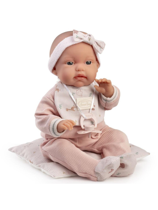 Lalka Toneta z_elastycznym_tułowiem z poduszką Antonio Juan 70366 - Dziewczynka, 34 cm, Brzuszek: Miękki, Kolor oczu: Niebies