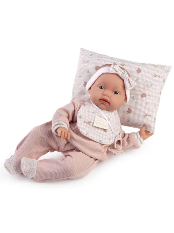 Lalka Toneta z_elastycznym_tułowiem z poduszką Antonio Juan 70366 - Dziewczynka, 34 cm, Brzuszek: Miękki, Kolor oczu: Niebies