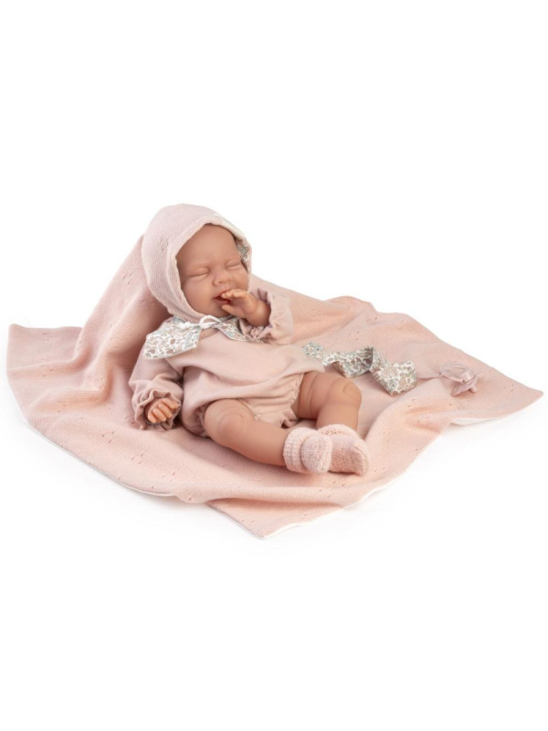 Lalka Luna z zamkniętymi oczami Antonio Juan 70405 - Dziewczynka, 34 cm, Brzuszek: Miękki