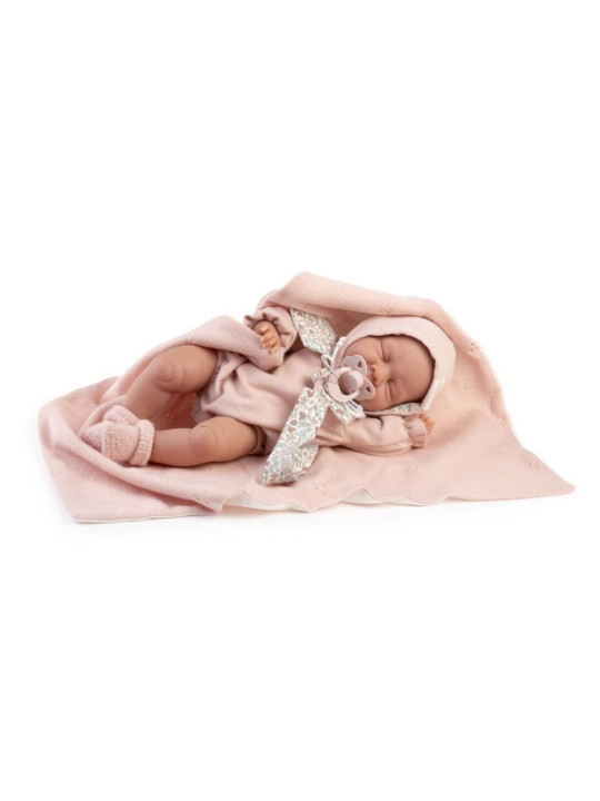 Lalka Luna z zamkniętymi oczami Antonio Juan 70405 - Dziewczynka, 34 cm, Brzuszek: Miękki