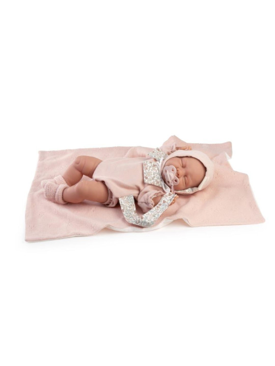 Lalka Luna z zamkniętymi oczami Antonio Juan 70405 - Dziewczynka, 34 cm, Brzuszek: Miękki