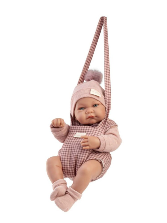 Lalka Nica z nosidłem Antonio Juan 50432 - Dziewczynka, 42 cm, Brzuszek: Winylowy, Kolor oczu: Niebieski