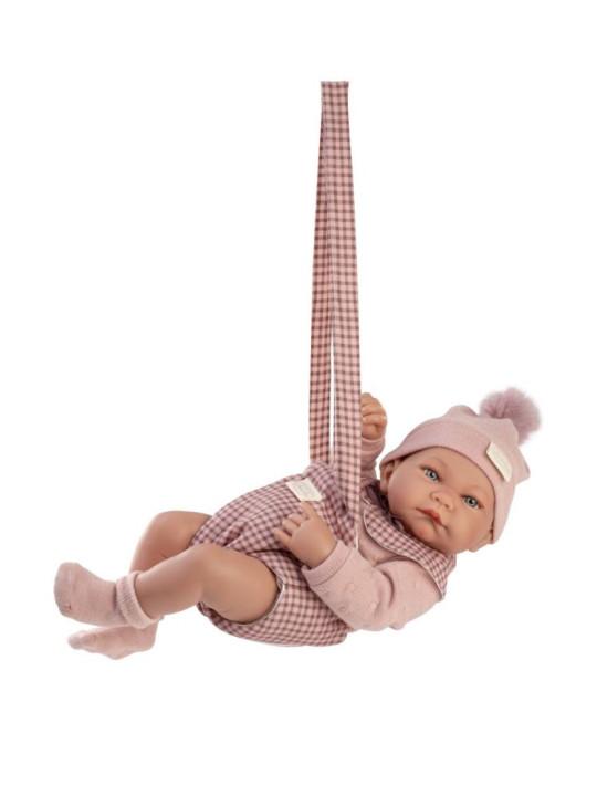 Lalka Nica z nosidłem Antonio Juan 50432 - Dziewczynka, 42 cm, Brzuszek: Winylowy, Kolor oczu: Niebieski