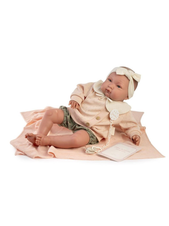 Lalka Alejandra Mi Primer Reborn Antonio Juan 81396 - 52 cm, Brzuszek: Miękki, Kolor oczu: Niebieski